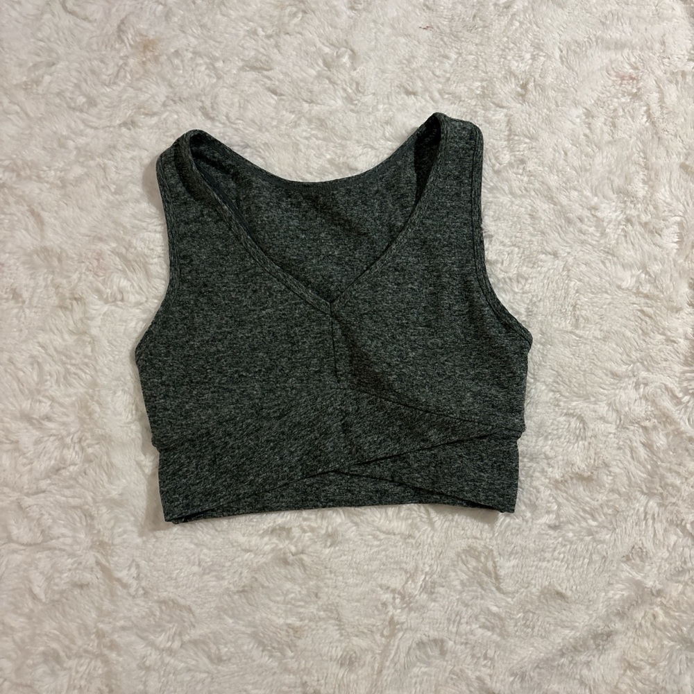 Zella Charcoal Sleeveless Crop Top